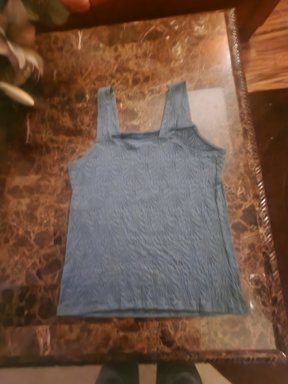 Maurices Blue Square-Neck Tank with Wide Straps